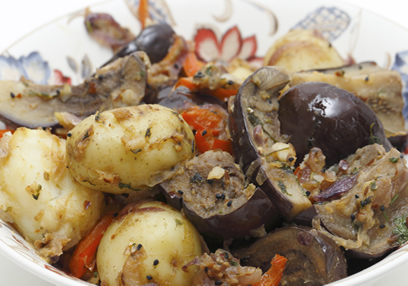 Potato, Eggplant & Mushroom Curry
