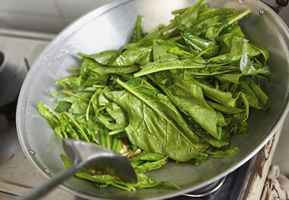 Sautéing Spinach