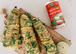 Spicy Mexican style corn on the cob