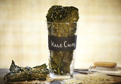Kale Chips with Parmesan Cheese