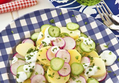 Potato Salad with Cucumber & Radish