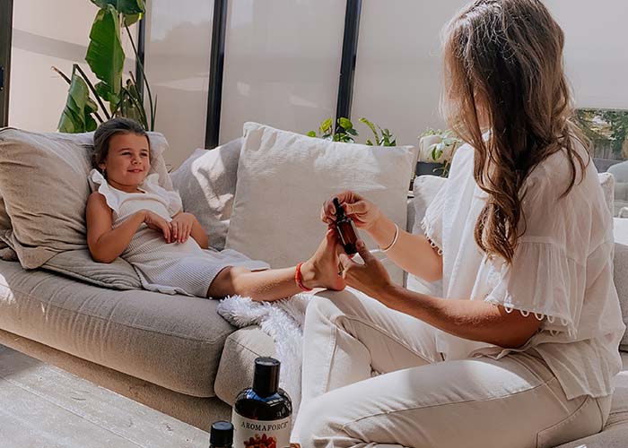 Le massage aromatique chez les enfants
