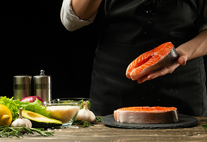 Darne de saumon en papillote